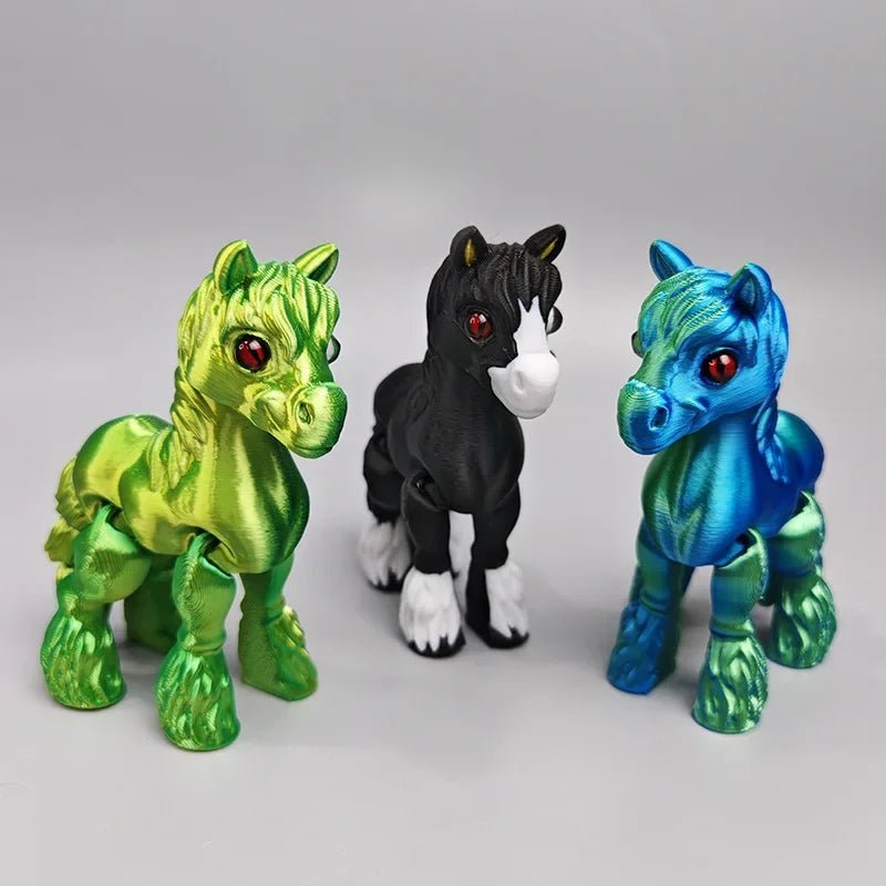 Cheval Articulé Miniature | Jouet Anti - Stress & Décoration Bureau - Impression 3D PLA - RukaCraft