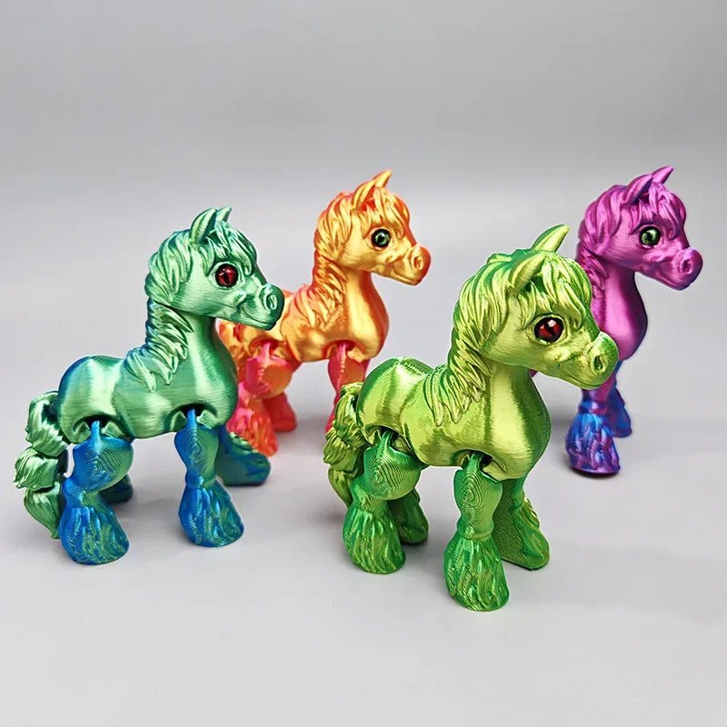 Cheval Articulé Miniature | Jouet Anti - Stress & Décoration Bureau - Impression 3D PLA - RukaCraft