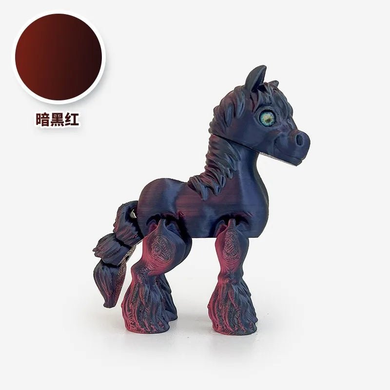 Cheval Articulé Miniature | Jouet Anti - Stress & Décoration Bureau - Impression 3D PLA - RukaCraft