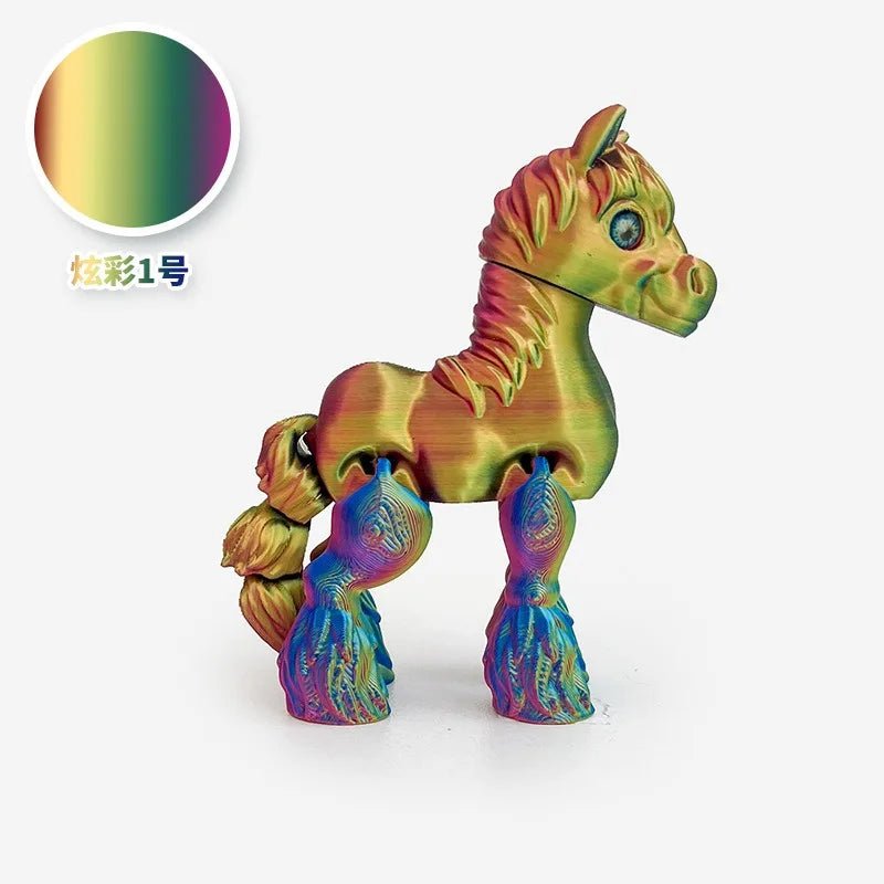 Cheval Articulé Miniature | Jouet Anti - Stress & Décoration Bureau - Impression 3D PLA - RukaCraft