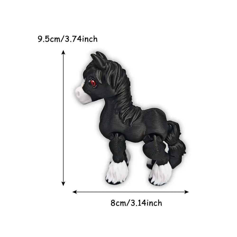 Cheval Articulé Miniature | Jouet Anti - Stress & Décoration Bureau - Impression 3D PLA - RukaCraft