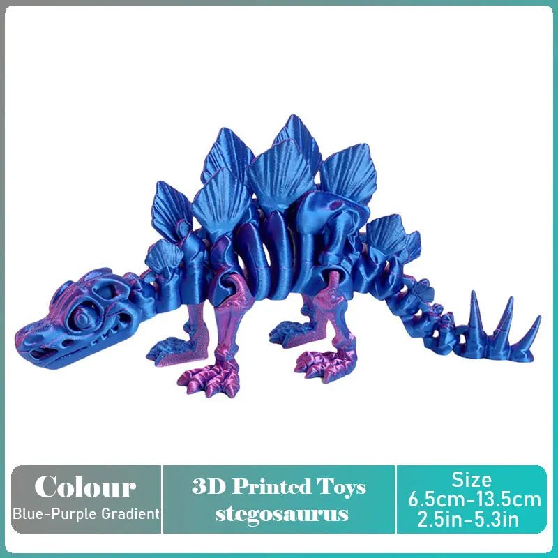 Dinosaure Articulé Modèle 3D | Jouet Créatif et Ornement de Bureau Mobile - Cadeau Enfant - RukaCraft