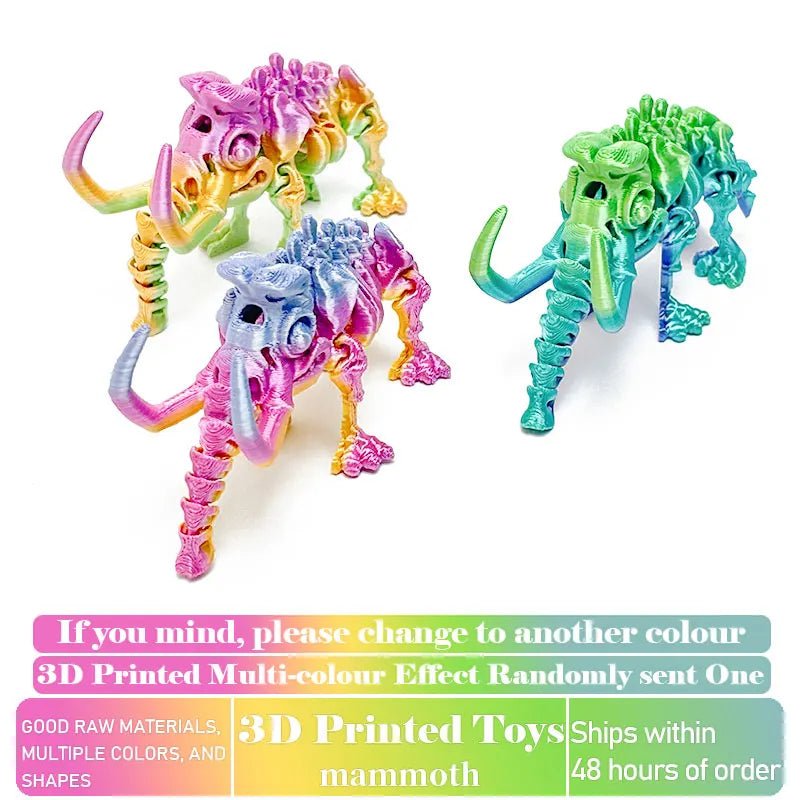 Dinosaure Articulé Modèle 3D | Jouet Créatif et Ornement de Bureau Mobile - Cadeau Enfant - RukaCraft