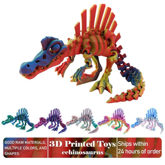 Dinosaure Articulé Modèle 3D | Jouet Créatif et Ornement de Bureau Mobile - Cadeau Enfant - RukaCraft