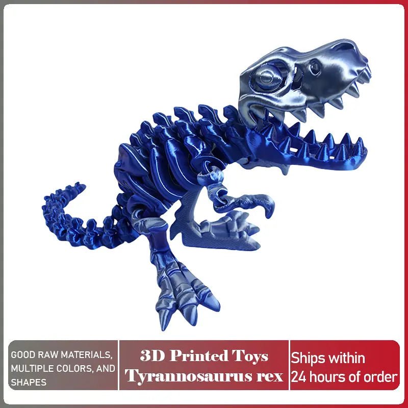 Dinosaure Articulé Modèle 3D | Jouet Créatif et Ornement de Bureau Mobile - Cadeau Enfant - RukaCraft