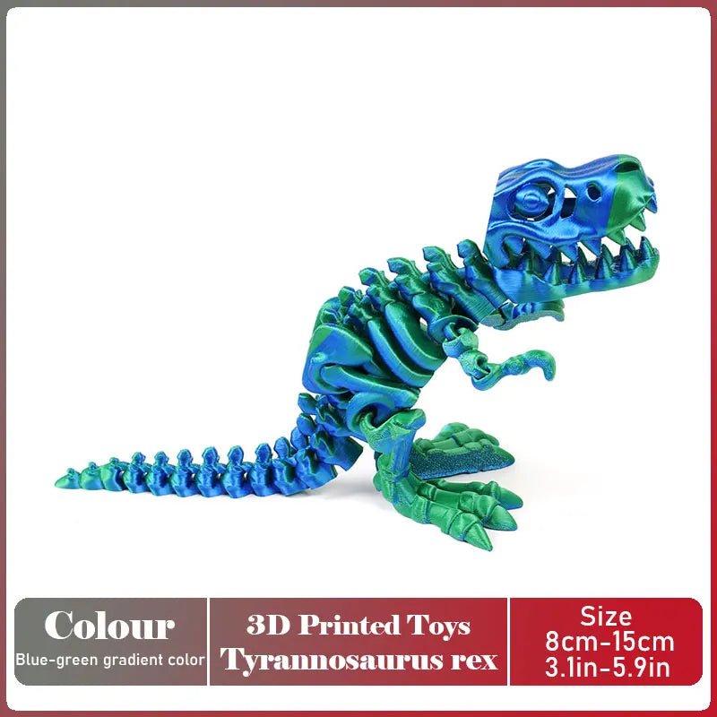 Dinosaure Articulé Modèle 3D | Jouet Créatif et Ornement de Bureau Mobile - Cadeau Enfant - RukaCraft
