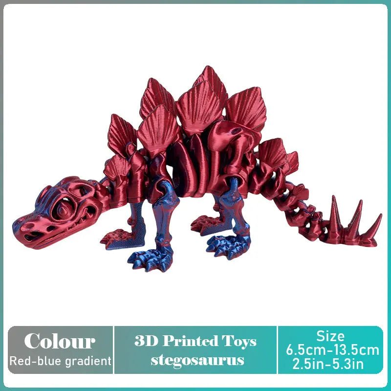 Dinosaure Articulé Modèle 3D | Jouet Créatif et Ornement de Bureau Mobile - Cadeau Enfant - RukaCraft