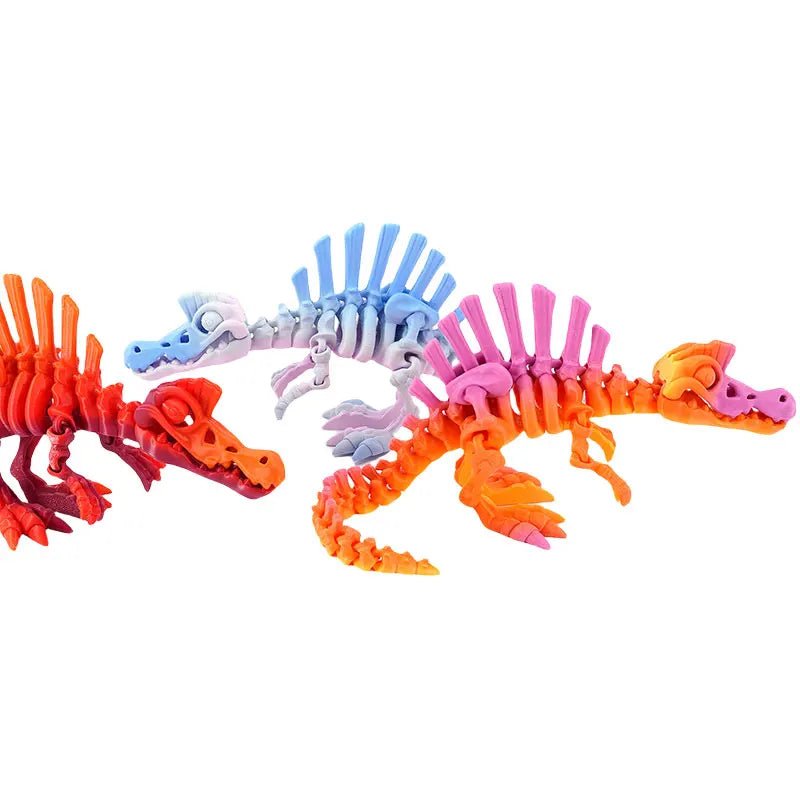 Dinosaure Articulé Modèle 3D | Jouet Créatif et Ornement de Bureau Mobile - Cadeau Enfant - RukaCraft