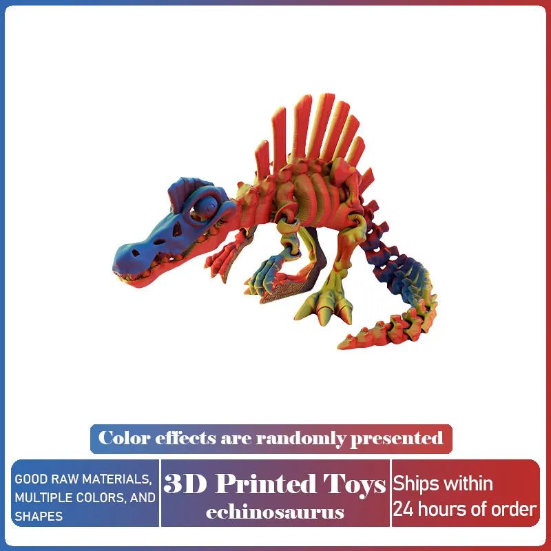 Dinosaure Articulé Modèle 3D | Jouet Créatif et Ornement de Bureau Mobile - Cadeau Enfant - RukaCraft