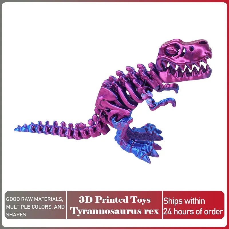 Dinosaure Articulé Modèle 3D | Jouet Créatif et Ornement de Bureau Mobile - Cadeau Enfant - RukaCraft