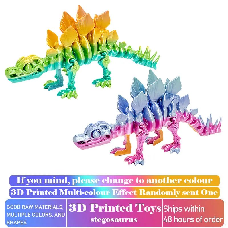 Dinosaure Articulé Modèle 3D | Jouet Créatif et Ornement de Bureau Mobile - Cadeau Enfant - RukaCraft