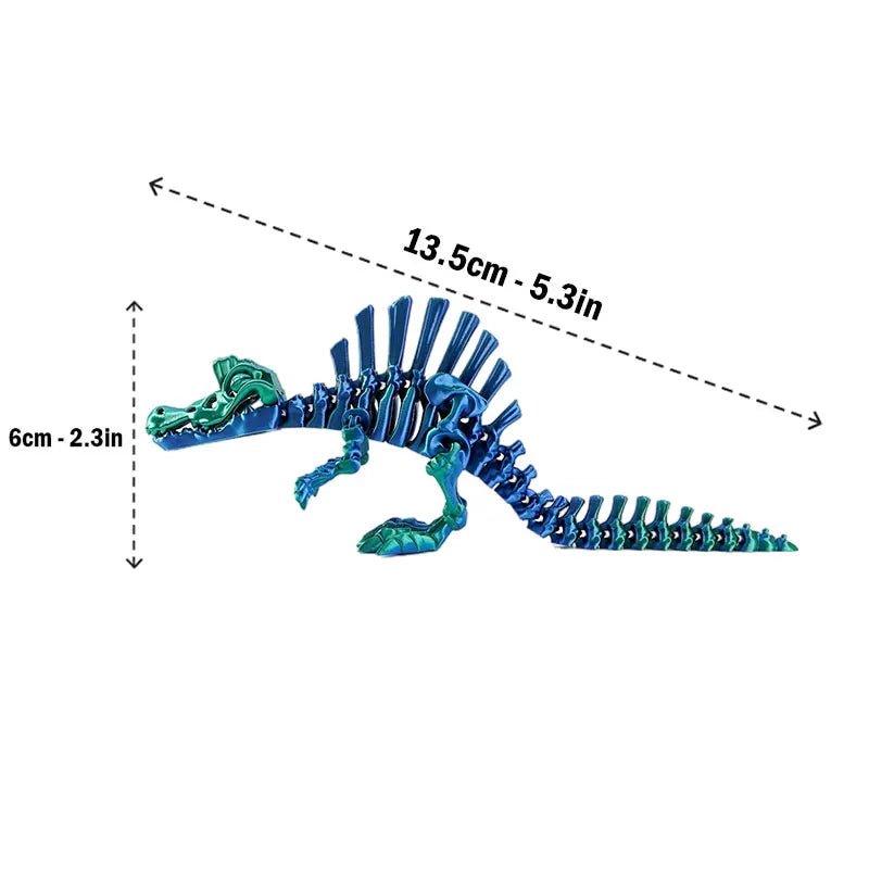 Dinosaure Articulé Modèle 3D | Jouet Créatif et Ornement de Bureau Mobile - Cadeau Enfant - RukaCraft