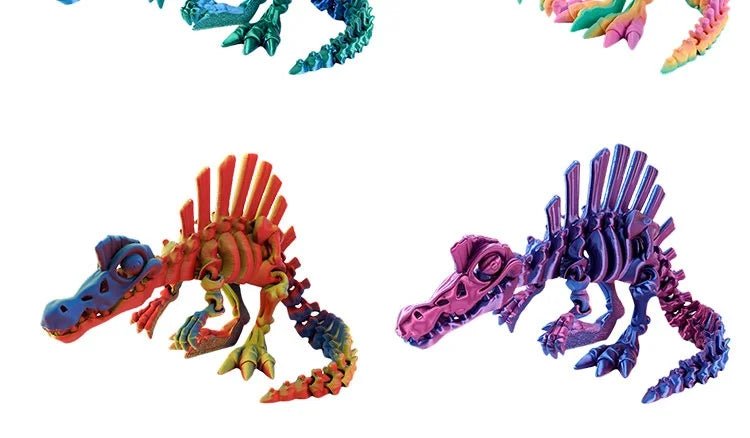 Dinosaure Articulé Modèle 3D | Jouet Créatif et Ornement de Bureau Mobile - Cadeau Enfant - RukaCraft