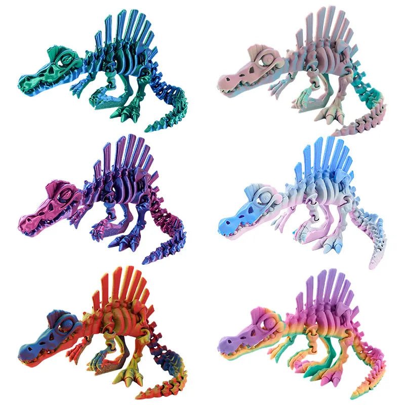 Dinosaure Articulé Modèle 3D | Jouet Créatif et Ornement de Bureau Mobile - Cadeau Enfant - RukaCraft