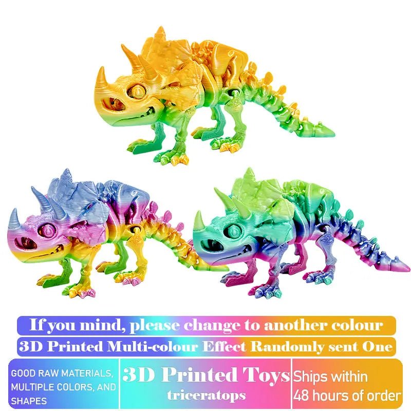 Dinosaure Articulé Modèle 3D | Jouet Créatif et Ornement de Bureau Mobile - Cadeau Enfant - RukaCraft