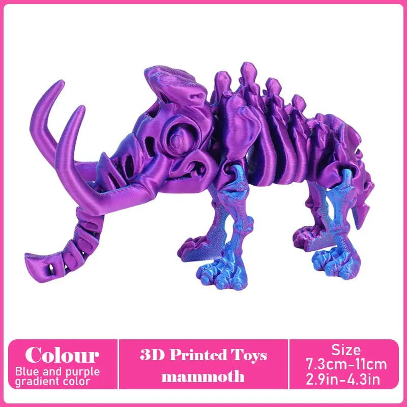 Dinosaure Articulé Modèle 3D | Jouet Créatif et Ornement de Bureau Mobile - Cadeau Enfant - RukaCraft
