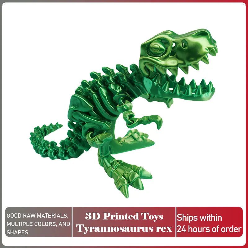 Dinosaure Articulé Modèle 3D | Jouet Créatif et Ornement de Bureau Mobile - Cadeau Enfant - RukaCraft