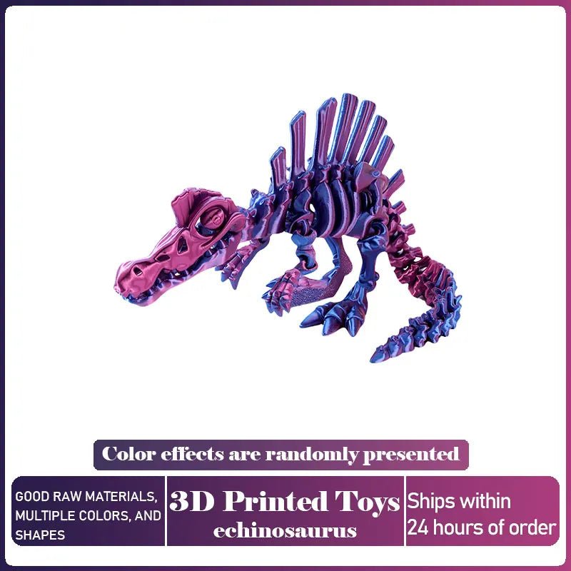 Dinosaure Articulé Modèle 3D | Jouet Créatif et Ornement de Bureau Mobile - Cadeau Enfant - RukaCraft