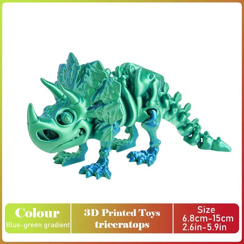 Dinosaure Articulé Modèle 3D | Jouet Créatif et Ornement de Bureau Mobile - Cadeau Enfant - RukaCraft