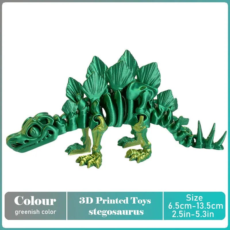Dinosaure Articulé Modèle 3D | Jouet Créatif et Ornement de Bureau Mobile - Cadeau Enfant - RukaCraft