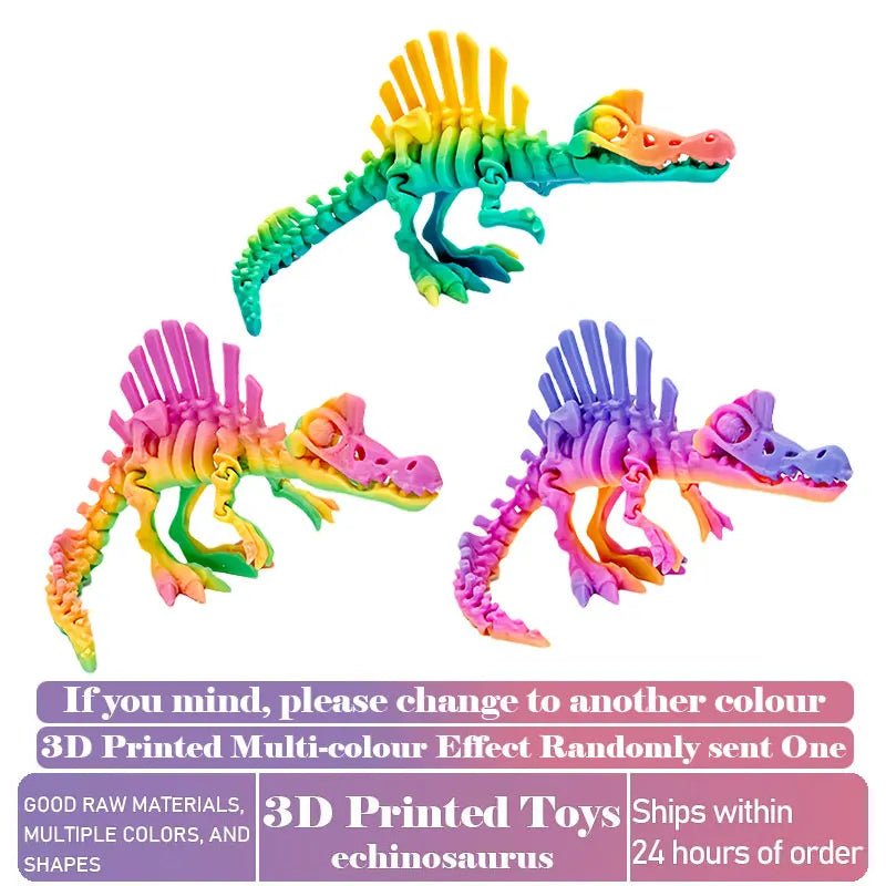 Dinosaure Articulé Modèle 3D | Jouet Créatif et Ornement de Bureau Mobile - Cadeau Enfant - RukaCraft