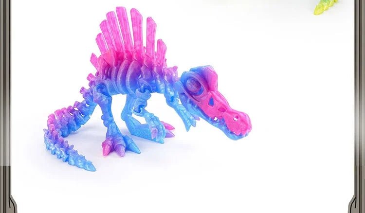 Dinosaure Articulé Modèle 3D | Jouet Créatif et Ornement de Bureau Mobile - Cadeau Enfant - RukaCraft