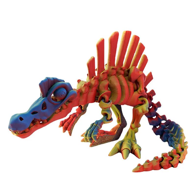 Dinosaure Articulé Modèle 3D | Jouet Créatif et Ornement de Bureau Mobile - Cadeau Enfant - RukaCraft