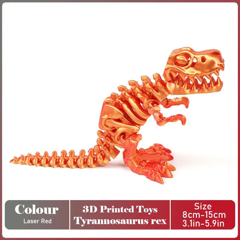 Dinosaure Articulé Modèle 3D | Jouet Créatif et Ornement de Bureau Mobile - Cadeau Enfant - RukaCraft