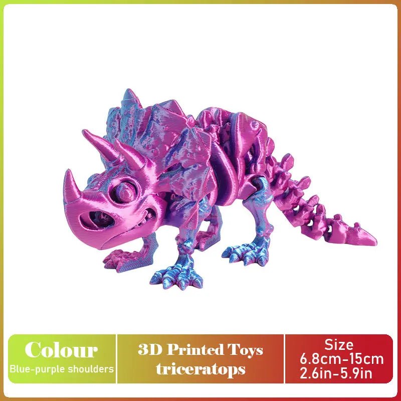 Dinosaure Articulé Modèle 3D | Jouet Créatif et Ornement de Bureau Mobile - Cadeau Enfant - RukaCraft