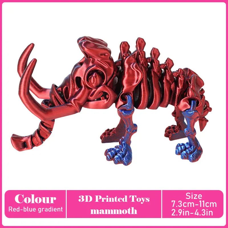 Dinosaure Articulé Modèle 3D | Jouet Créatif et Ornement de Bureau Mobile - Cadeau Enfant - RukaCraft