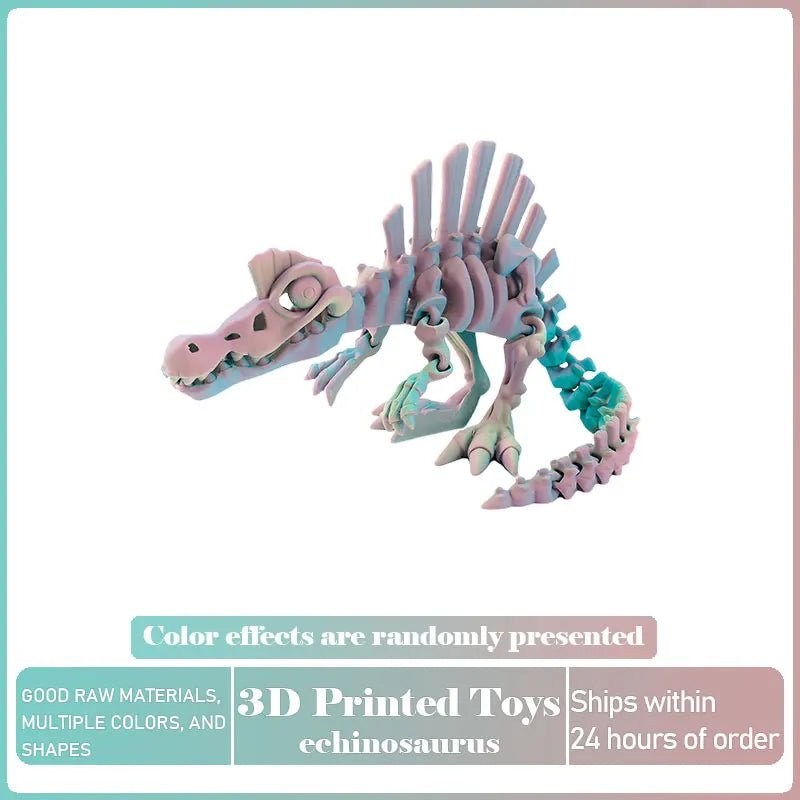 Dinosaure Articulé Modèle 3D | Jouet Créatif et Ornement de Bureau Mobile - Cadeau Enfant - RukaCraft