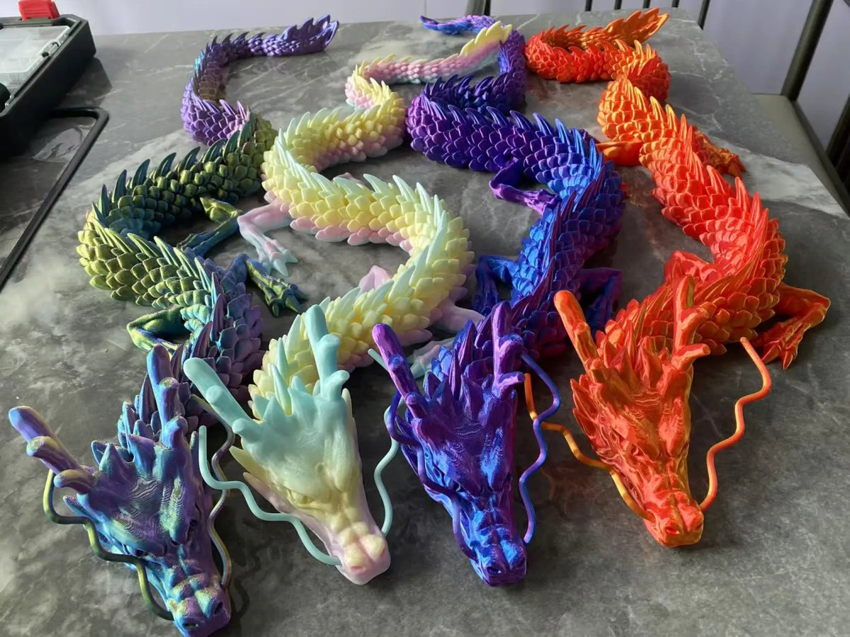 Dragon Articulé 3D Nautique | Jouet Créatif et Décoration de Bureau - Modèle Collection - RukaCraft