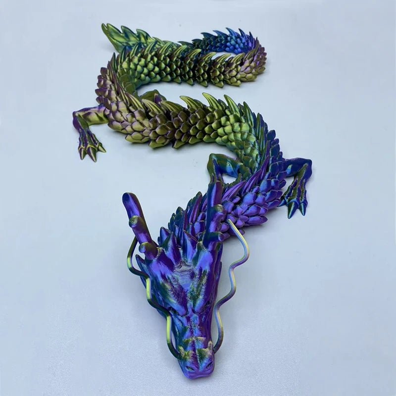 Dragon Articulé 3D Nautique | Jouet Créatif et Décoration de Bureau - Modèle Collection - RukaCraft