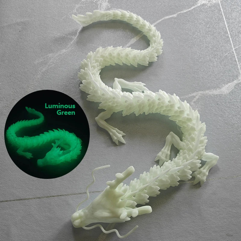 Dragon Articulé 3D Nautique | Jouet Créatif et Décoration de Bureau - Modèle Collection - RukaCraft