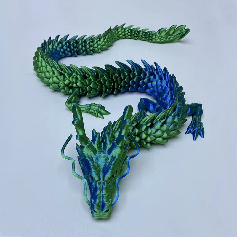 Dragon Articulé 3D Nautique | Jouet Créatif et Décoration de Bureau - Modèle Collection - RukaCraft