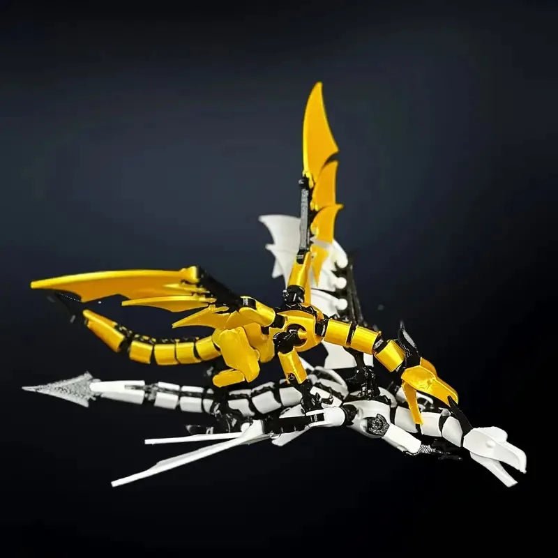 Dragon Articulé 3D PLA | Décoration Bureau Flexible, Bijou Créatif - Cadeau Noël & Halloween - RukaCraft