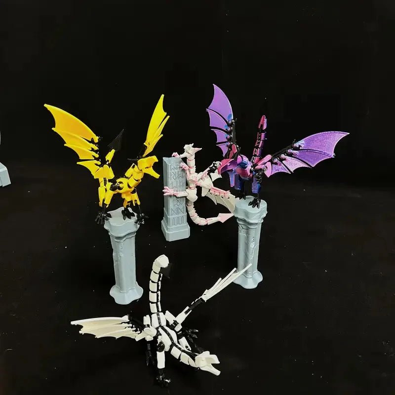 Dragon Articulé 3D PLA | Décoration Bureau Flexible, Bijou Créatif - Cadeau Noël & Halloween - RukaCraft