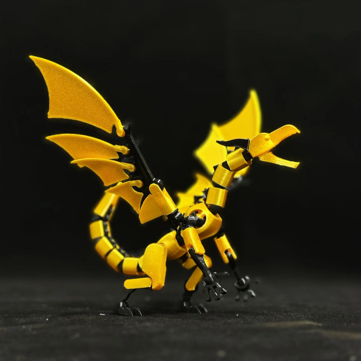 Dragon Articulé 3D PLA | Décoration Bureau Flexible, Bijou Créatif - Cadeau Noël & Halloween - RukaCraft