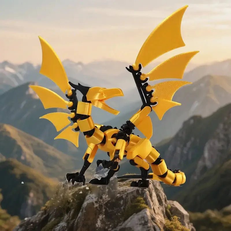 Dragon Articulé 3D PLA | Décoration Bureau Flexible, Bijou Créatif - Cadeau Noël & Halloween - RukaCraft