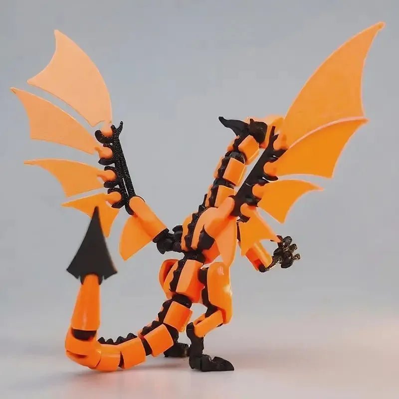 Dragon Articulé 3D PLA | Décoration Bureau Flexible, Bijou Créatif - Cadeau Noël & Halloween - RukaCraft