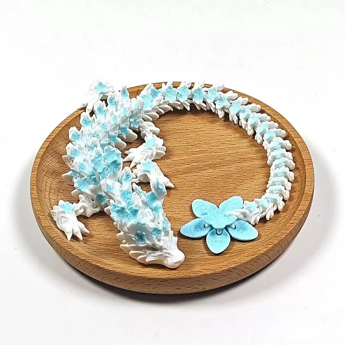 Dragon en Cristal Articulé 3D avec Fleurs de Cerisier | Jouet Anti - Stress - Décoration de Bureau - RukaCraft