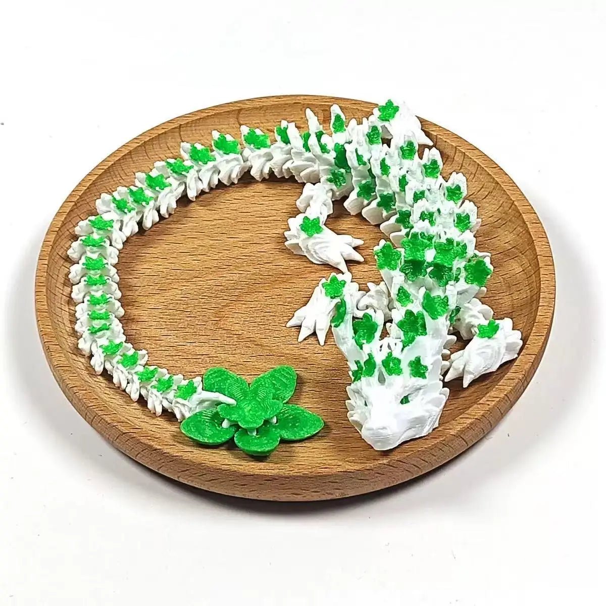 Dragon en Cristal Articulé 3D avec Fleurs de Cerisier | Jouet Anti - Stress - Décoration de Bureau - RukaCraft