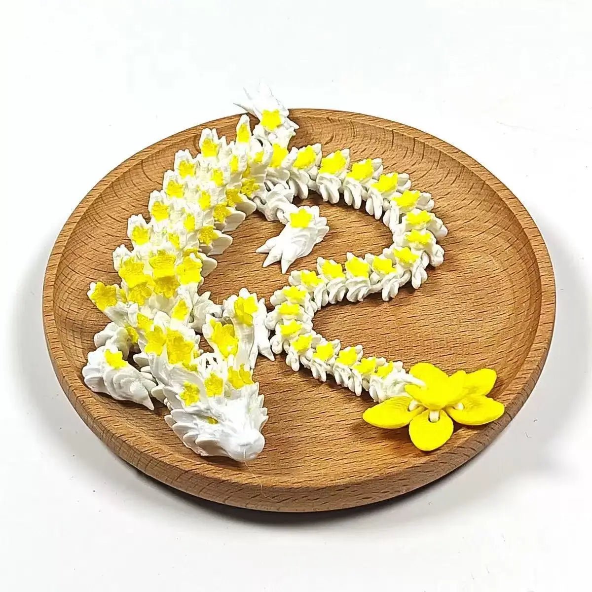 Dragon en Cristal Articulé 3D avec Fleurs de Cerisier | Jouet Anti - Stress - Décoration de Bureau - RukaCraft