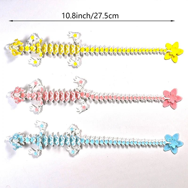 Dragon en Cristal Articulé 3D avec Fleurs de Cerisier | Jouet Anti - Stress - Décoration de Bureau - RukaCraft