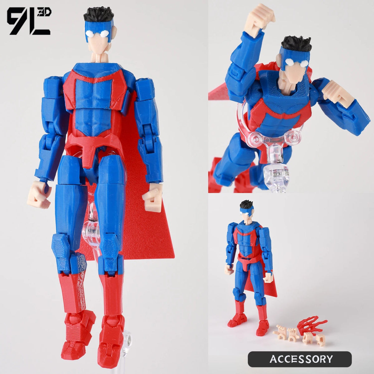 Figurine 3D Invincible Boy 14cm Articulée | Modèle Collection à Pièces Interchangeables - Cadeau - RukaCraft