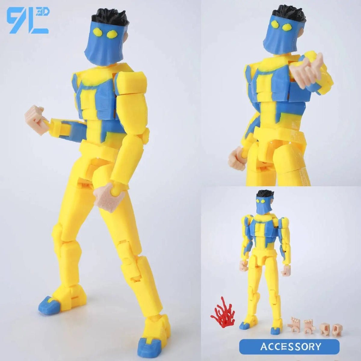 Figurine 3D Invincible Boy 14cm Articulée | Modèle Collection à Pièces Interchangeables - Cadeau - RukaCraft