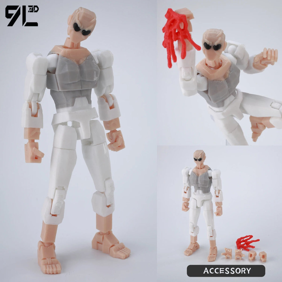 Figurine 3D Invincible Boy 14cm Articulée | Modèle Collection à Pièces Interchangeables - Cadeau - RukaCraft