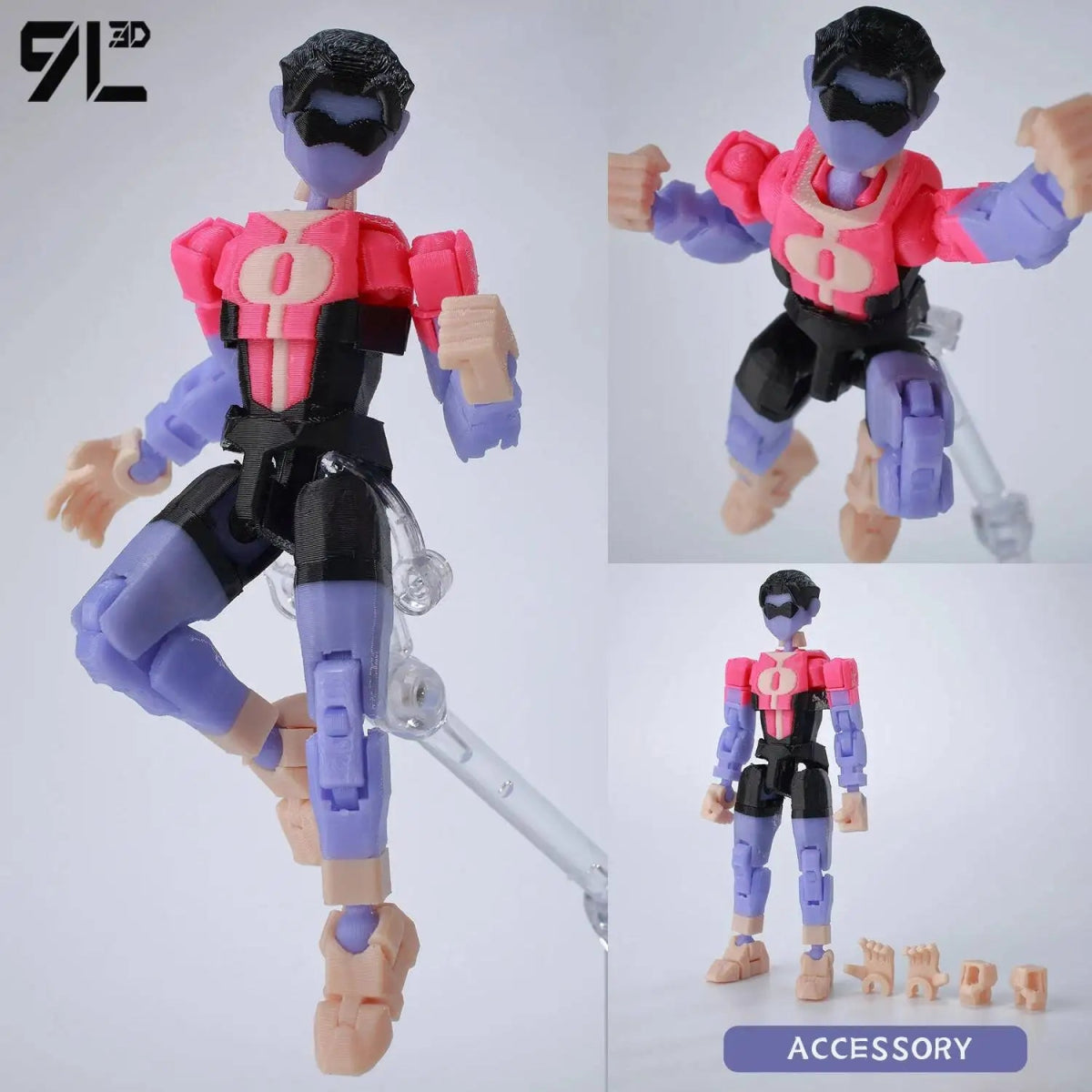 Figurine 3D Invincible Boy 14cm Articulée | Modèle Collection à Pièces Interchangeables - Cadeau - RukaCraft
