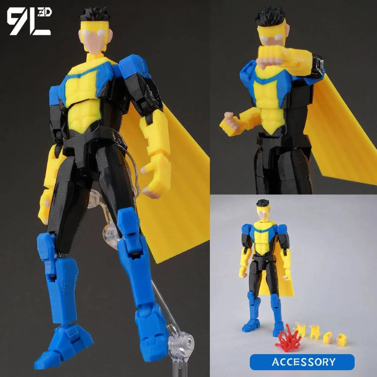Figurine 3D Invincible Boy 14cm Articulée | Modèle Collection à Pièces Interchangeables - Cadeau - RukaCraft