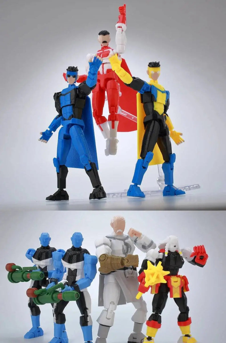 Figurine 3D Invincible Boy 14cm Articulée | Modèle Collection à Pièces Interchangeables - Cadeau - RukaCraft